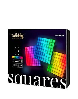 Twinkly Squares Extension Kit LED Panels with. 3 Extension Tiles