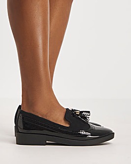 Amy Tassle Trim Loafers Ex Wide Fit