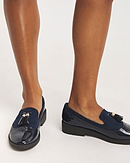 Amy Tassle Trim Loafers Ex Wide Fit