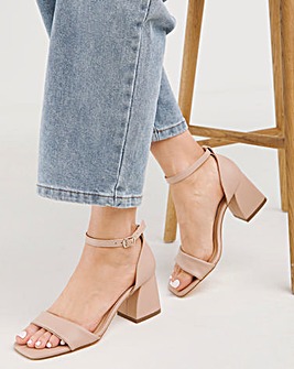 Cream Block Heel Sandals Shoes Simply Be Ireland