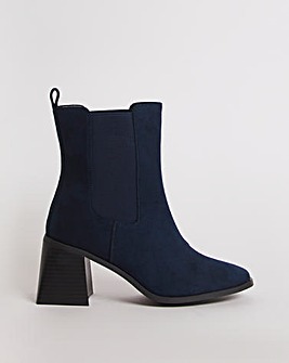 Lucie Chelsea Heeled Ankle Boots Ex Wide EEE Fit