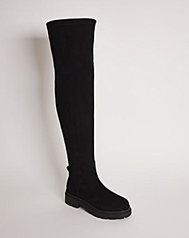 Gretel Stretch Over The Knee Boots Wide E Fit Super Curvy Calf