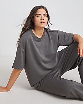 Slate Grey Luxe Modal Short Sleeve Sweatshirt