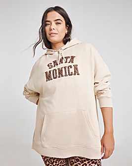 Ecru Santa Monica Graphic Hoodie