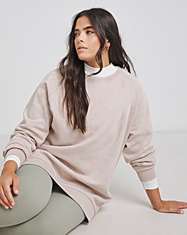 Oatmeal Raglan Sleeve Sweatshirt