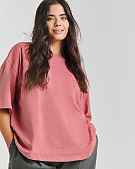 Blush Slub Crew Neck T-Shirt