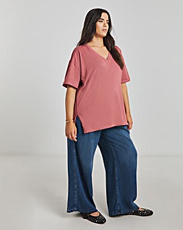 Oversized Slouchy V Neck T-Shirt