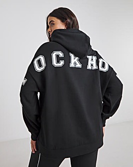 Black Stockholm Graphic Hoodie