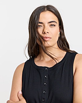 Black Henley Vest