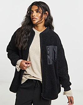 Black Borg Bomber with Nylon Pocket