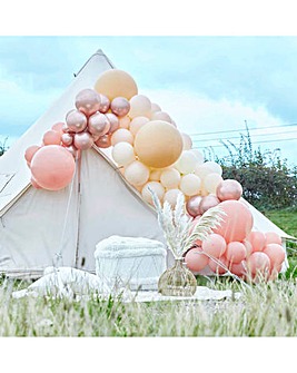 Ginger Ray Large Baloon Arch Rose Gold, Chrome and Nude