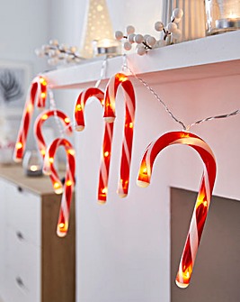 Candy Cane Christmas String Lights
