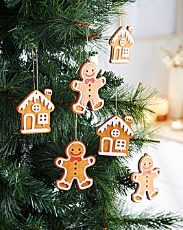 6 Gingerbread Baubles