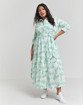 Joe Browns Holly Fern Print Midi Dress