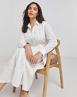 Joe Browns Hannah Cotton Broderie Midaxi Dress