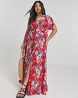 Joe Browns Joyful Floral Wrap Maxi Dress