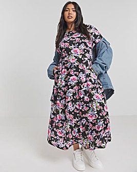 Joe Browns Louise Tiered Jersey Midaxi Dress