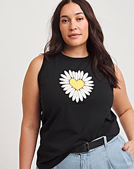 Joe Browns Daisy Heart Graphic Jersey Vest