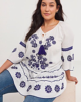 Joe Browns Santorini Embroidered Boho Tunic