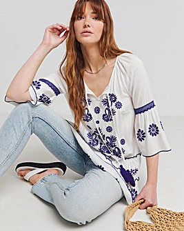 Joe Browns Santorini Embroidered Boho Tunic