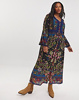 Joe Browns Marine Boho Crinkle Maxi Dress