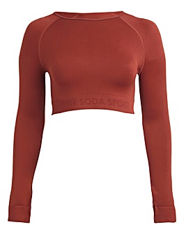 Pink Soda Logo Seamless LS Top