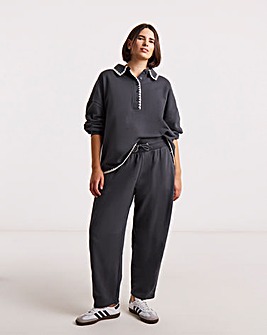 Simply Be Slate Grey Barrel Leg Jogger