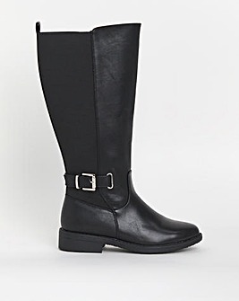 Cushion Walk Elastic Buckle Boot EEE Fit Standard Calf