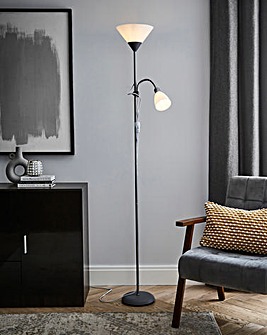 Dual Purpose Floor Lamp Silver