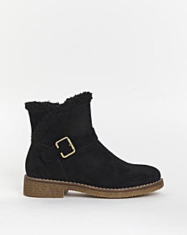 Cushion Walk Borg Lined Winter Boot Crepe Sole EEE Fit