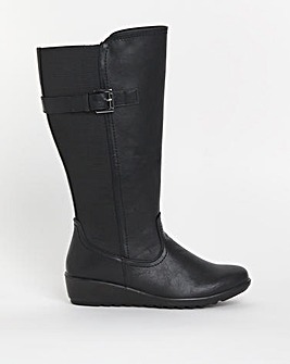 Cushion Walk Stretch High Leg Boot E Fit Curvy Plus Calf