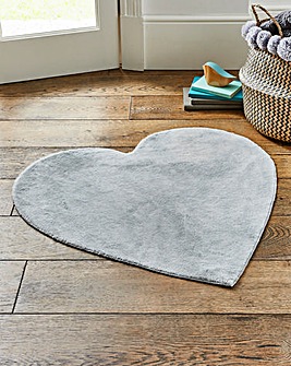 Heart Faux Fur Rug