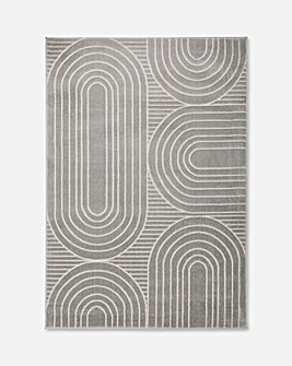Abstract Ovals Woven Rug