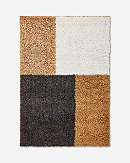 Squares Shaggy Woven Rug