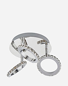 LED Ceiling Light with Glass Trim Circle