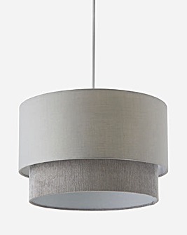 2 Tier Grey Cord Pendant Shade