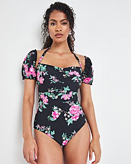 Simply Be Puff Sleeve Swimsuit