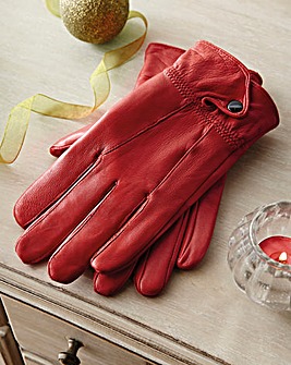 Ladies Red Leather Gloves