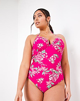 Simply Be Underwired Shirred Detail Swimsuit