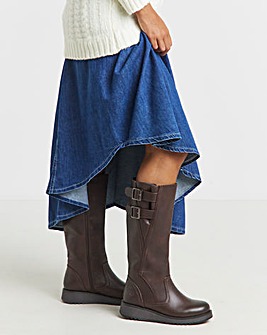 Heavenly Feet Bernice Knee High Boots Standard Calf Ex Wide Fit
