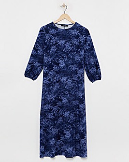 Soft Touch Balloon Sleeve Jersey A-Line Dress