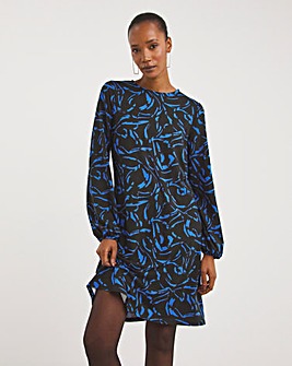 Blue Print Soft Touch Jersey A-Line Dress
