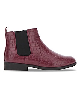 Faux Croc Chelsea Boot Extra Wide EEE Fit