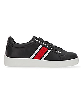 Stripe Detail Lace Up Leisure Shoes Wide E Fit