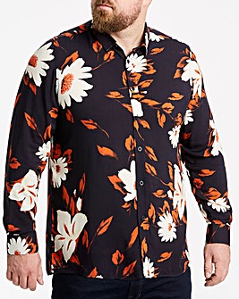 Jacamo Floral Print Long Sleeve Shirt Regular