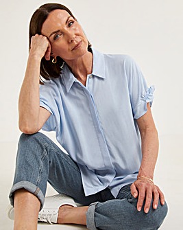 Blue Relaxed Grown On Sleeve Shirt