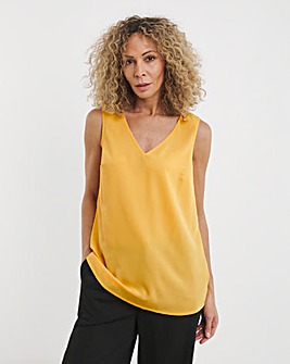 Canary V Neck Woven Vest