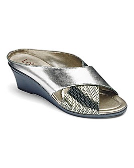 Lotus Leather Crossover Mule Sandals Standard D Fit