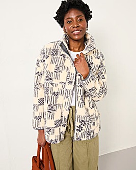 FatFace Zip Thru Pattern Fleece