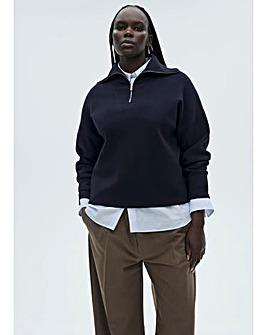 Mango Latitas Zip Up Sweater